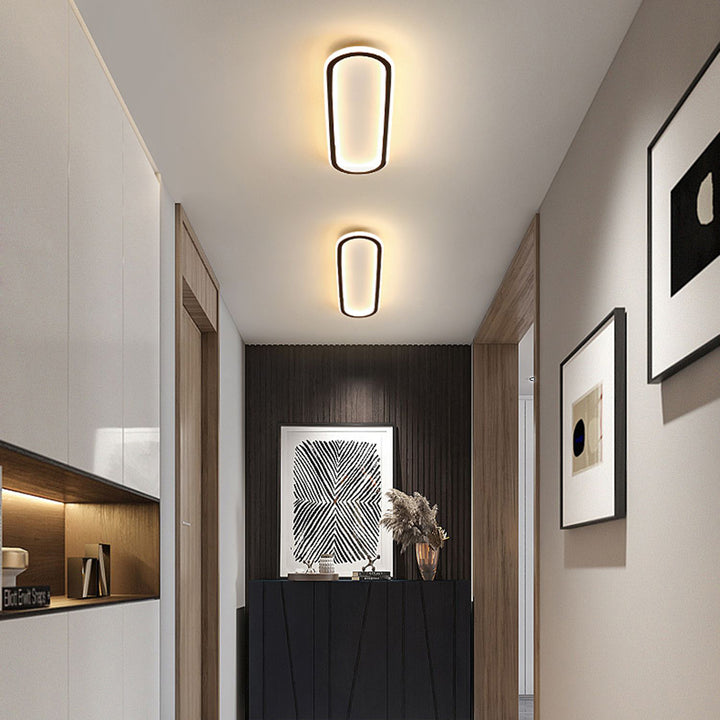 Oval dimmable LED ceiling light with color change – flat &amp; modern