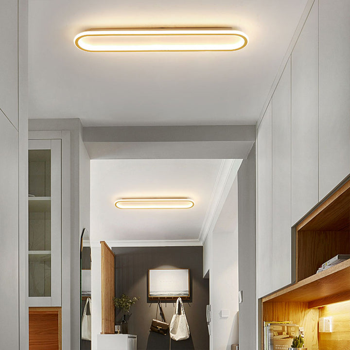 Oval dimmable LED ceiling light with color change – flat &amp; modern