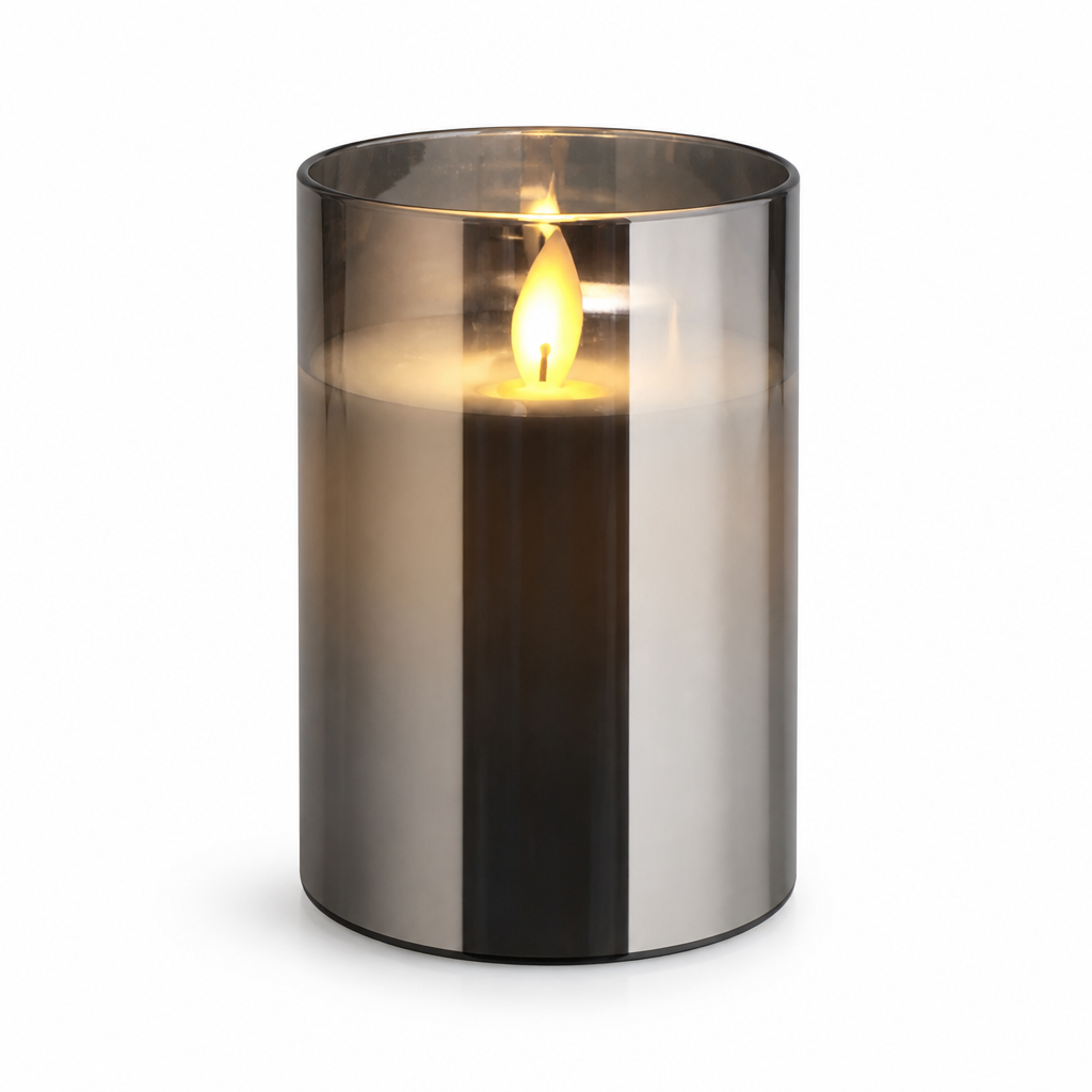 Batteriebetriebene LED-Kerze aus Sojawachs als stilvolle Dekoration
