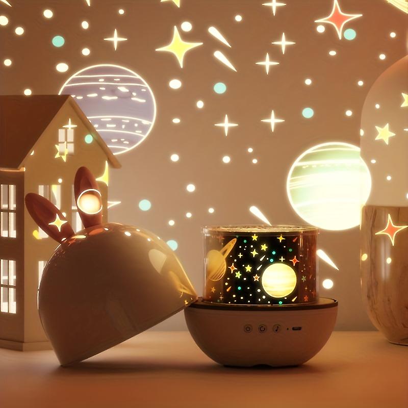 Sternenprojektor Nachtlampe für Kinder – dimmbar & sicher mit Musikfunktion