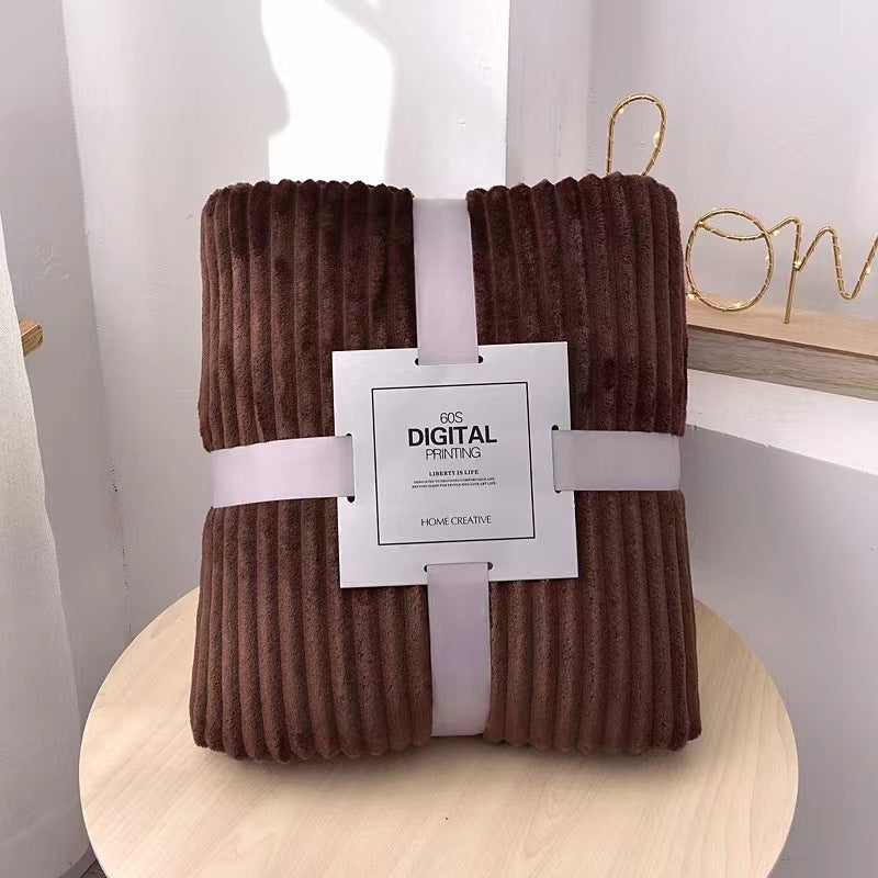Fleece Kuscheldecke mit Ripp-Design