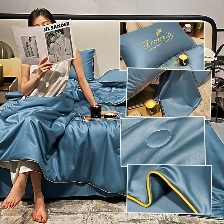 Smooth summer duvet with a cooling silk feel