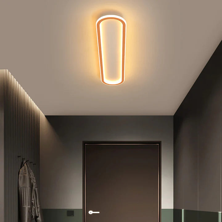 Oval dimmable LED ceiling light with color change – flat &amp; modern
