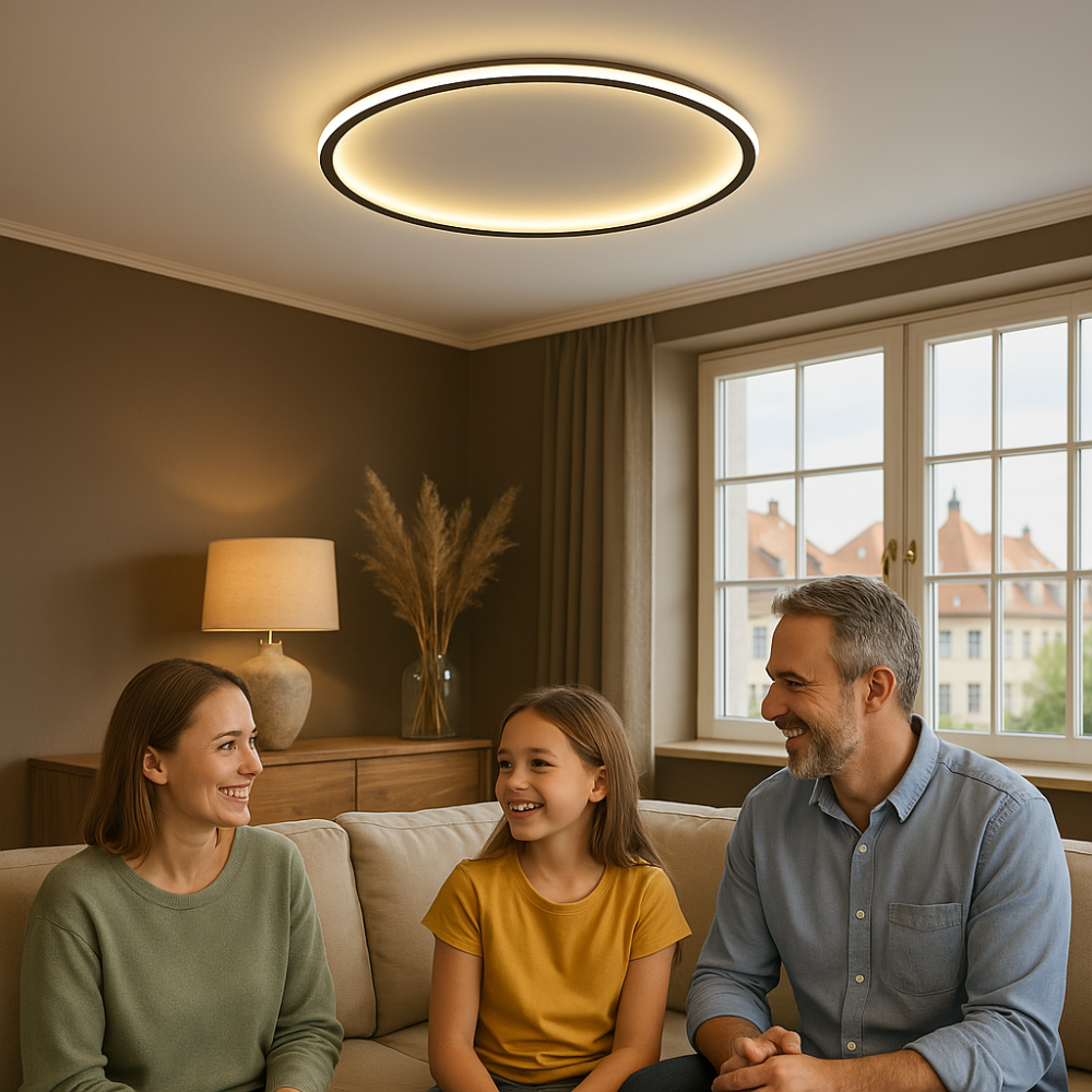 Scandinavian LED ceiling light – Modern, dimmable &amp; stylish for living room, dining room &amp; hallway