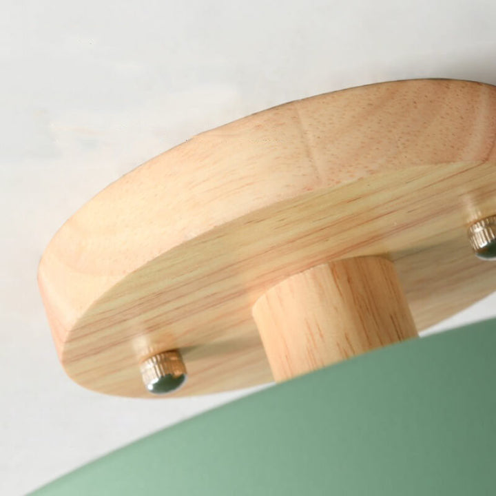 Dimmable modern LED ceiling light made of wood for living room &amp; bedroom
