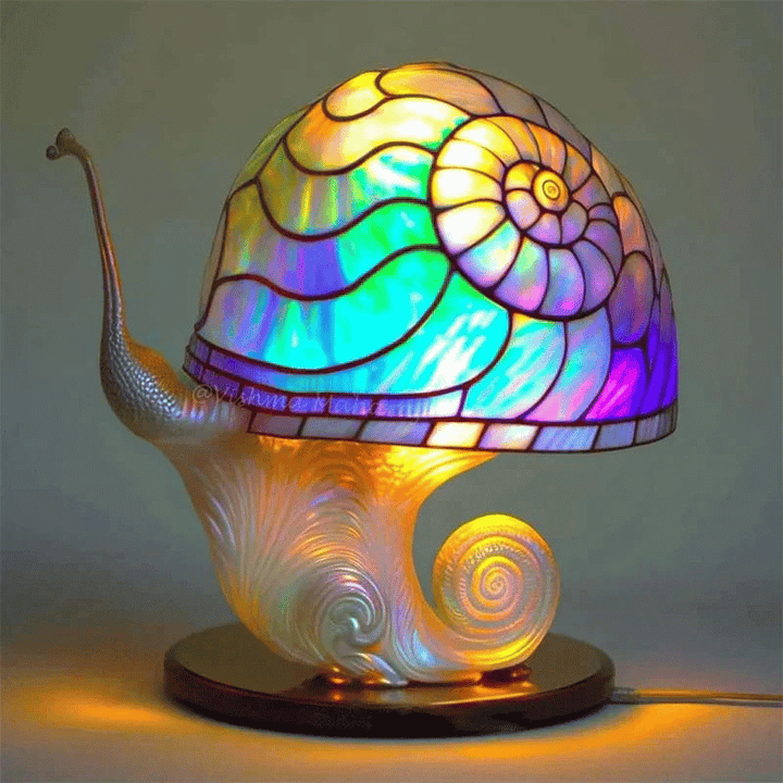 Buntglas Tischlampe - Dekoratives Gemütliches Leuchten
