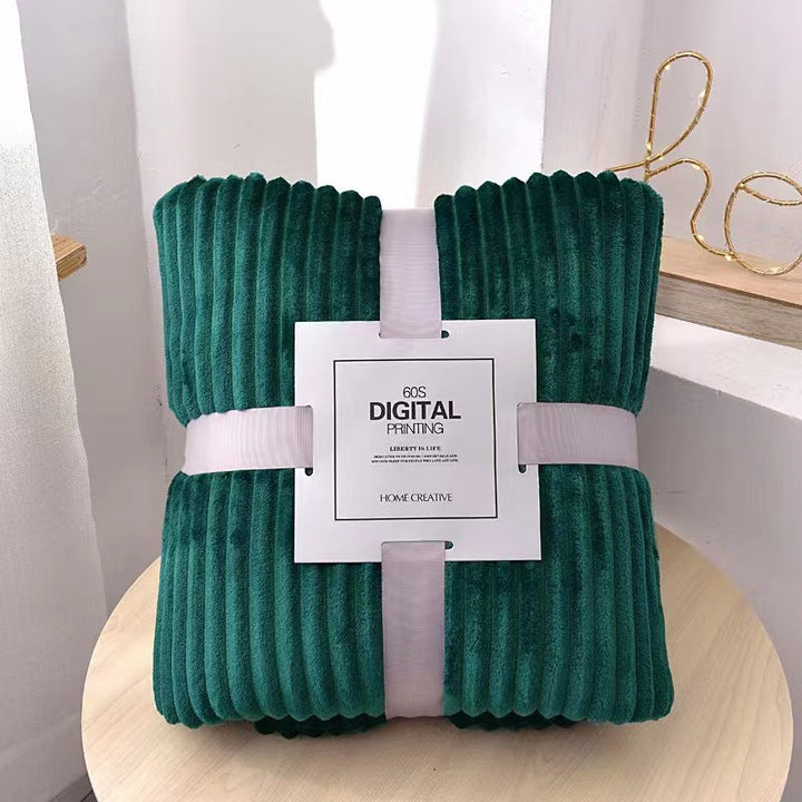 Fleece Kuscheldecke mit Ripp-Design