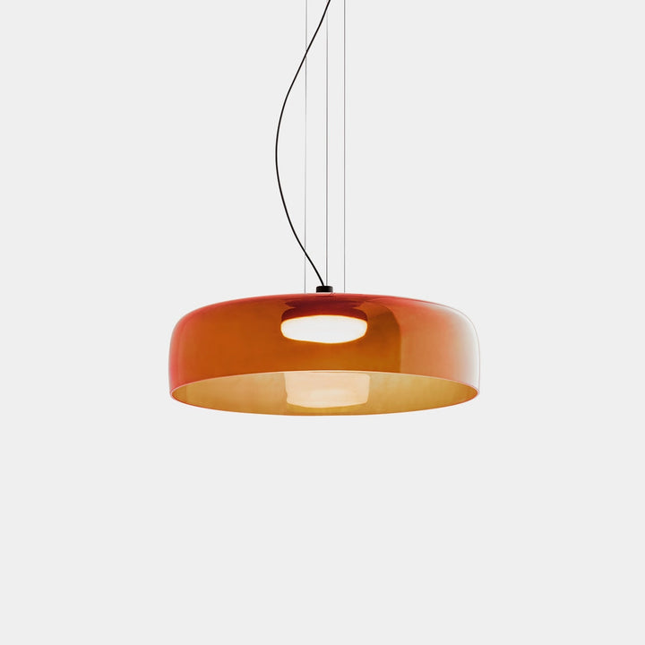 Moderne Pendelleuchte aus Glas & Metall – LED Hängeleuchte mit Warmlicht für Küche & Esszimmer