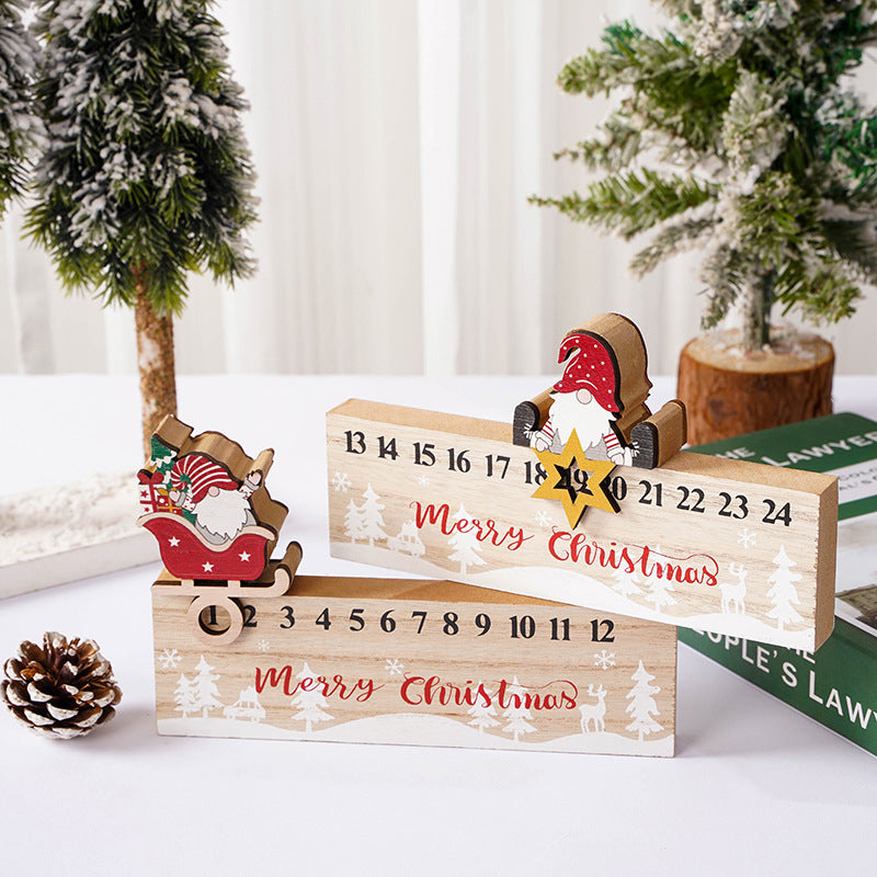 Dekoratives Weihnachtsmann-Mobile aus Holz für Tür oder Wohnraum