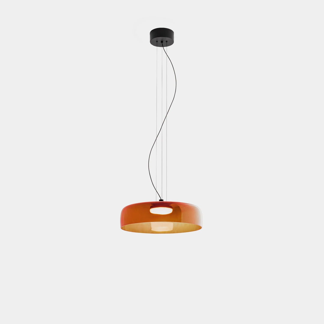 Moderne Pendelleuchte aus Glas & Metall – LED Hängeleuchte mit Warmlicht für Küche & Esszimmer