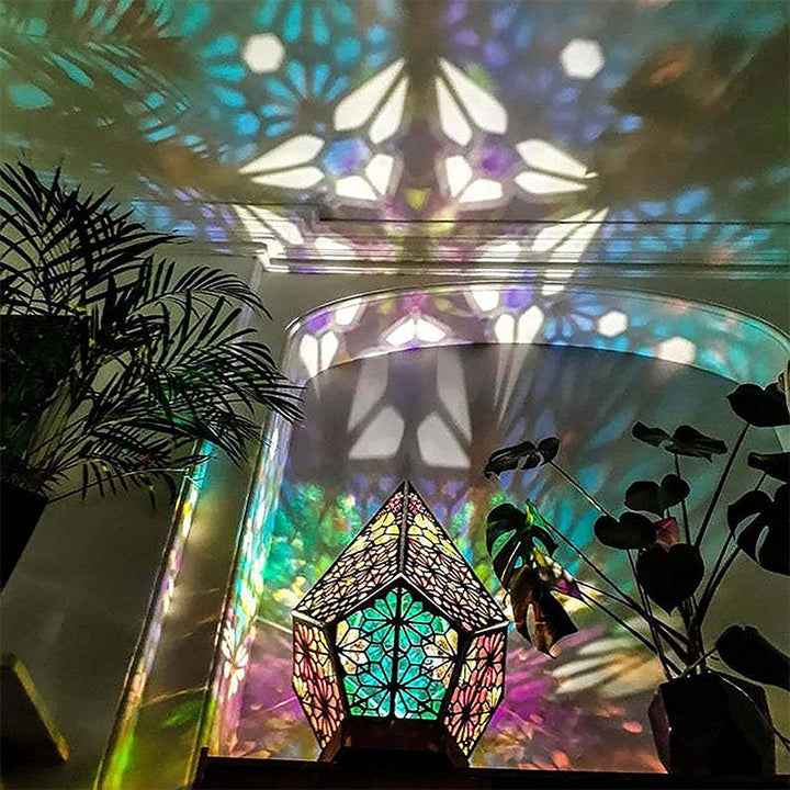 Decorative retro floor lamp with color-changing effect