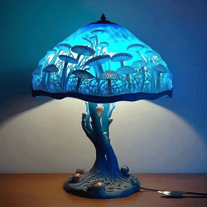 Buntglas Tischlampe - Dekoratives Gemütliches Leuchten