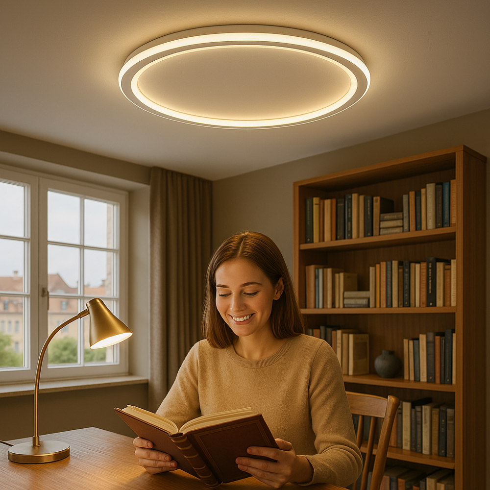 Scandinavian LED ceiling light – Modern, dimmable &amp; stylish for living room, dining room &amp; hallway