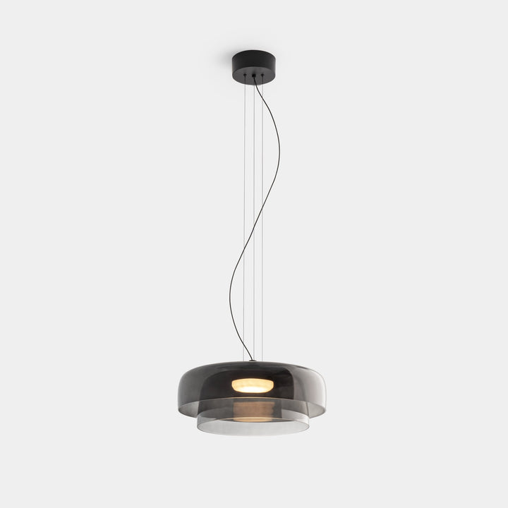 Moderne Pendelleuchte aus Glas & Metall – LED Hängeleuchte mit Warmlicht für Küche & Esszimmer