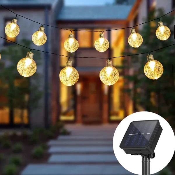 Solar-Powered Outdoor String Lights – Enchanting Festoon Fairy Lights for Terrace and Balcony, Weather Resistant LED Garland-1