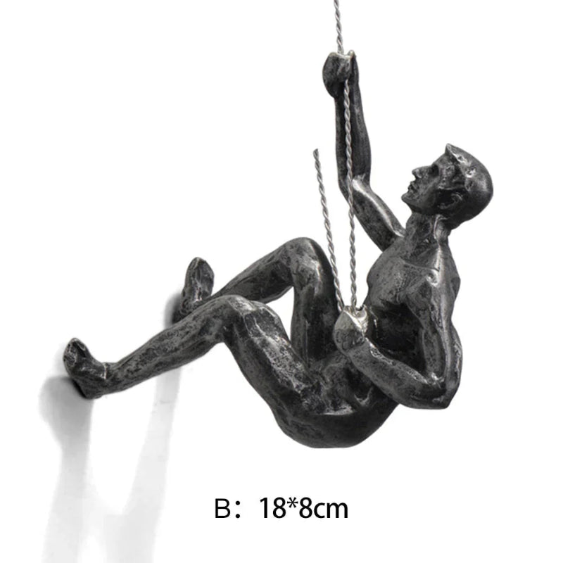 Wall Sculpture Climber – Inspiring 3D Decoration made of Resin &amp; Iron for Modern Home Design