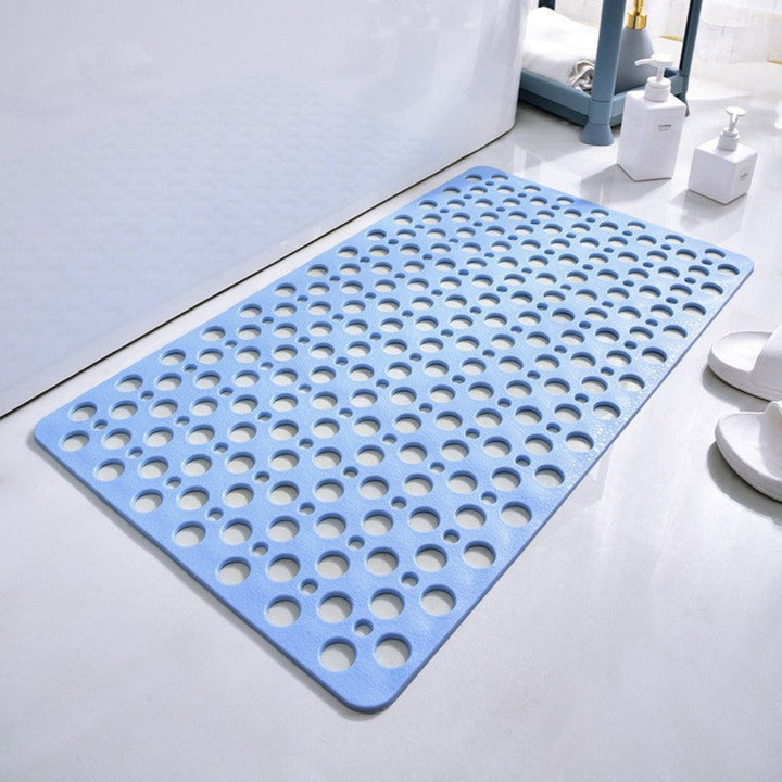 Non-slip, antibacterial shower mat with suction cups for a secure hold