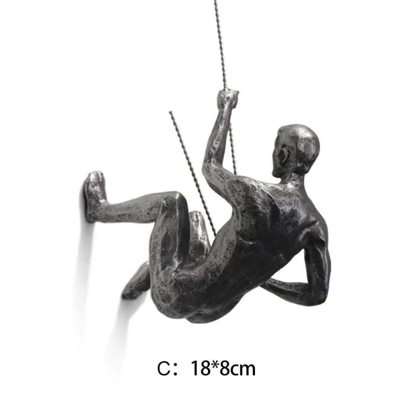 Wall Sculpture Climber – Inspiring 3D Decoration made of Resin &amp; Iron for Modern Home Design