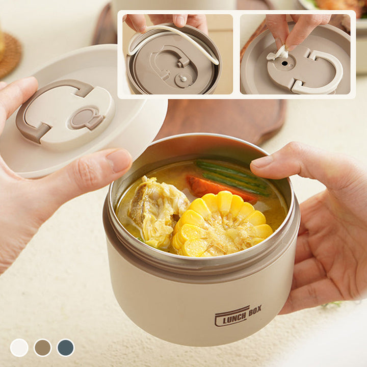 Isolierte Edelstahl-Lunchbox mit Tragetasche