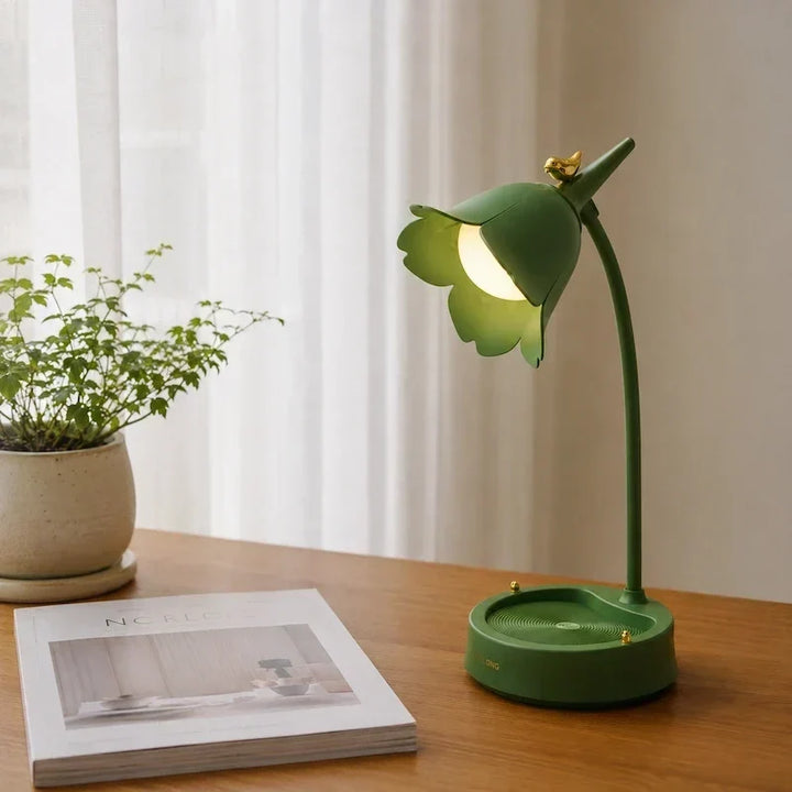 LED Leselampe Im Blumendesign Mit Handyhalterung