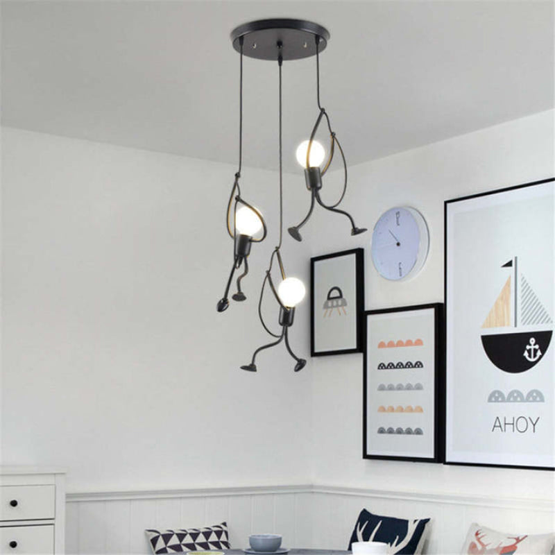 Playful pendant light in a doll design – charming lighting for a cheerful home