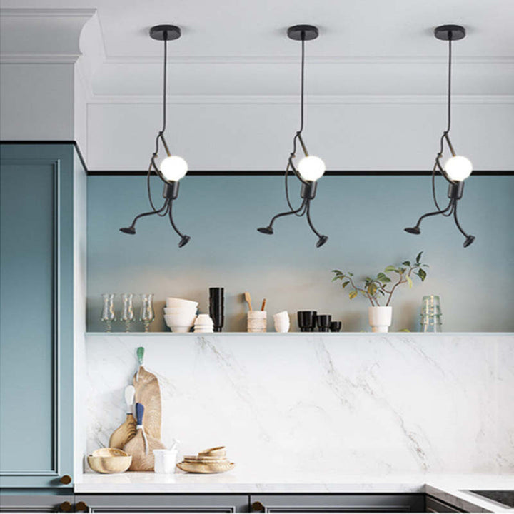 Playful pendant light in a doll design – charming lighting for a cheerful home