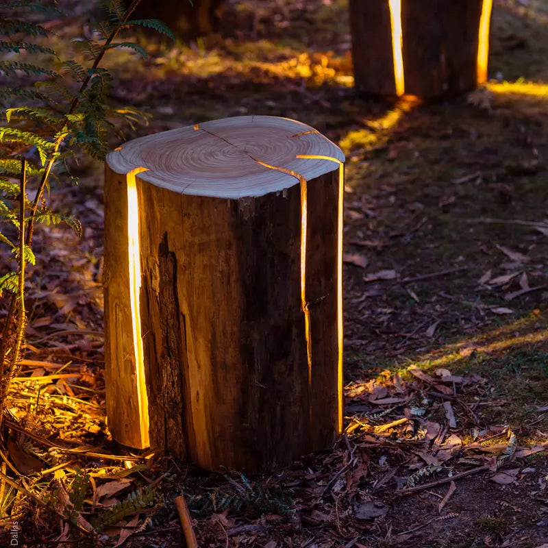 LUXELY - Outdoor Lamp Imitation Tree Stump Light Fixture with 50,000-Hour Lifespan-6