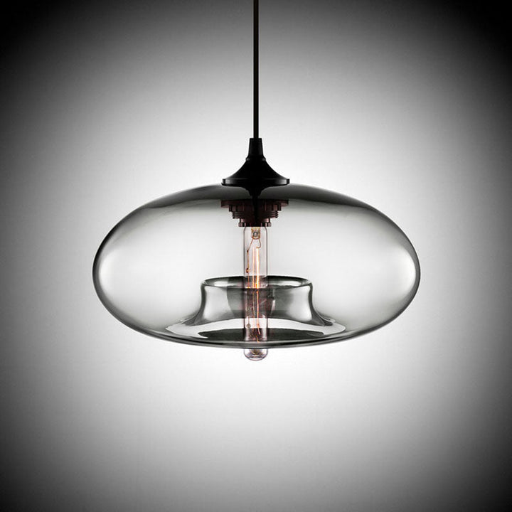 Glas-Pendelleuchte – modern, farbig & im Art-Déco-Stil