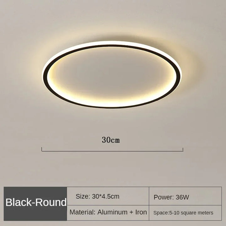 Runde LED-Deckenleuchte, gold, 30cm, 36W, Aluminium, für Wohnzimmer, Schlafzimmer, modern.