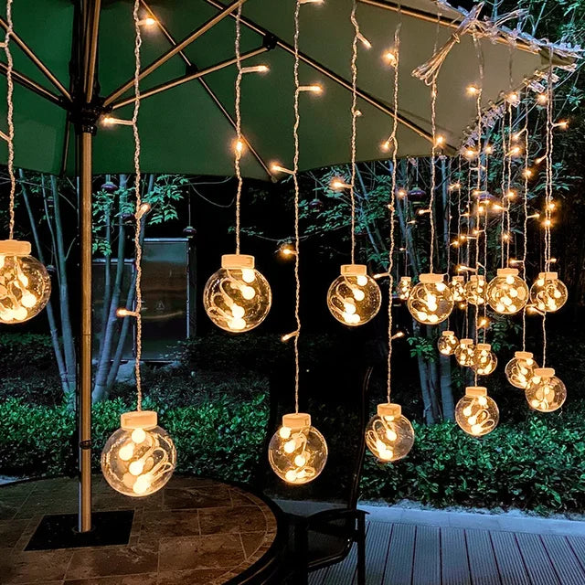 Wasserdichte dekorative LED-Lichterkette für Garten und Balkon