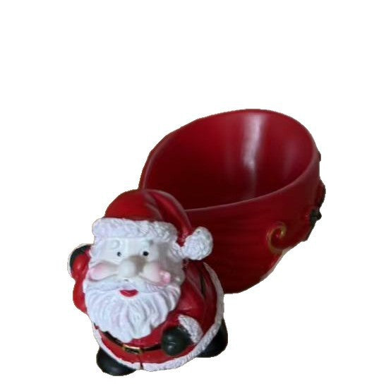 Dekorativer Schlitten mit Weihnachtsmann für Adventszeit und Weihnachten