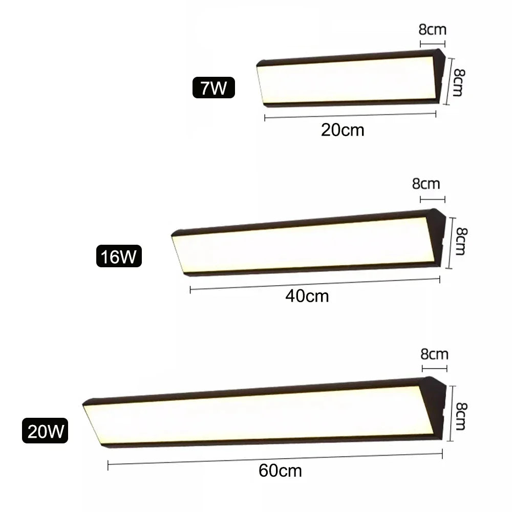 Simple outdoor wall light with LED lighting