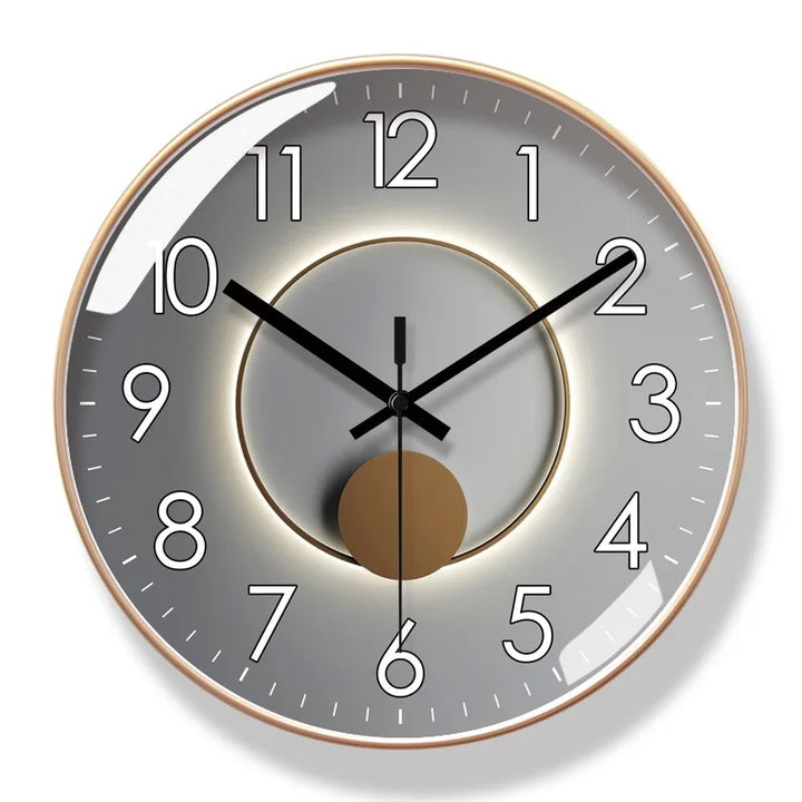 Modern designer wall clock without ticking – Stylish &amp; silent clock for living room