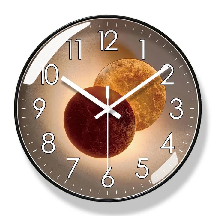 Modern designer wall clock without ticking – Stylish &amp; silent clock for living room