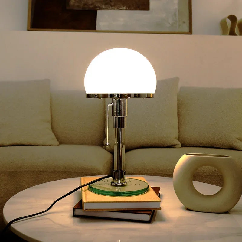 Bauhaus Sphere table lamp with glass globe shade