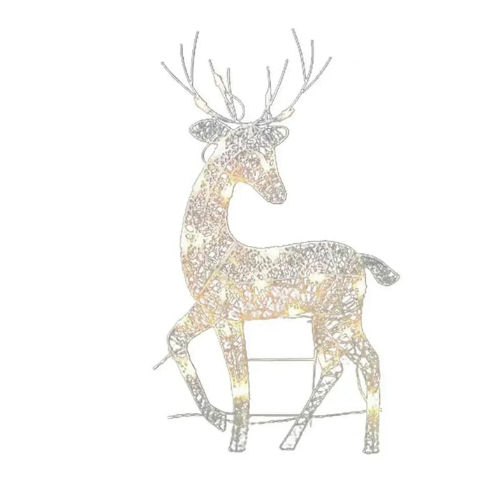 Illuminated reindeer family with LED lighting for outdoor use 