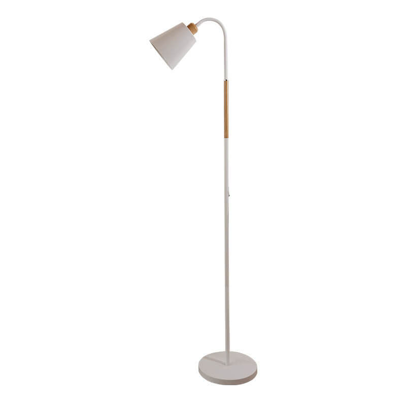 Minimalistische Stehlampe mit Eisenfuß
