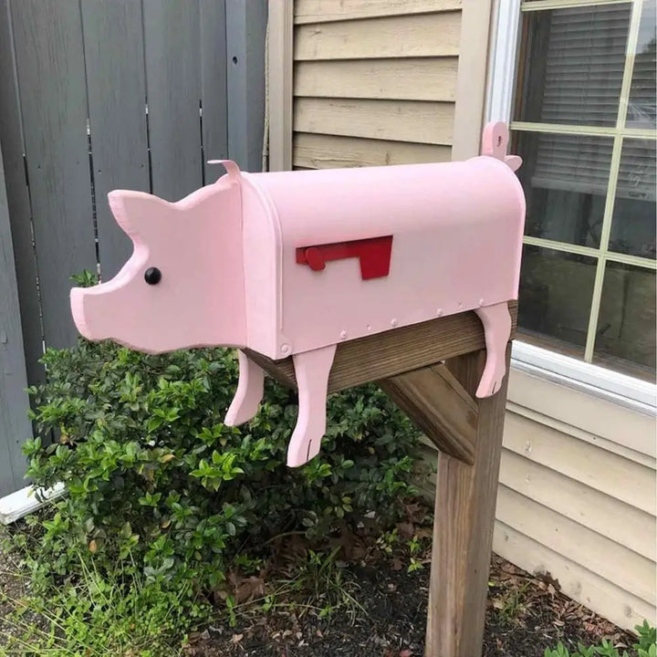 Artistic weatherproof mailbox with animal sculpture for garden and driveway