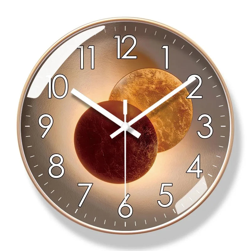 Modern designer wall clock without ticking – Stylish &amp; silent clock for living room