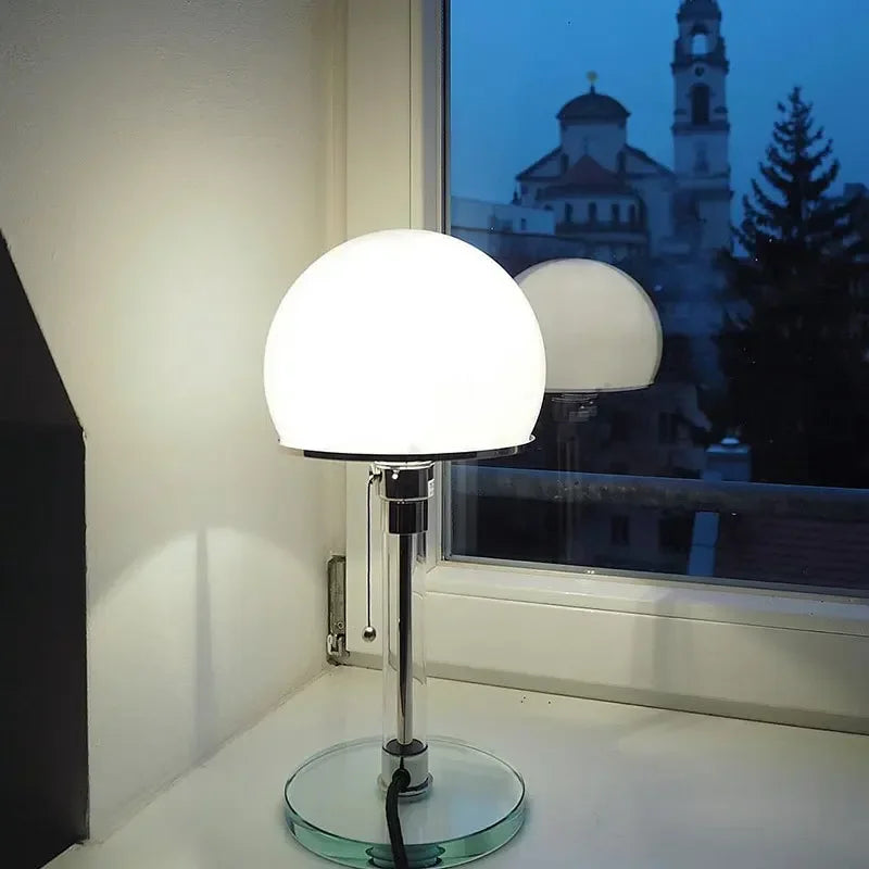 Bauhaus Sphere table lamp with glass globe shade