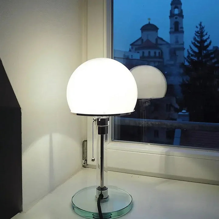 Bauhaus Sphere table lamp with glass globe shade