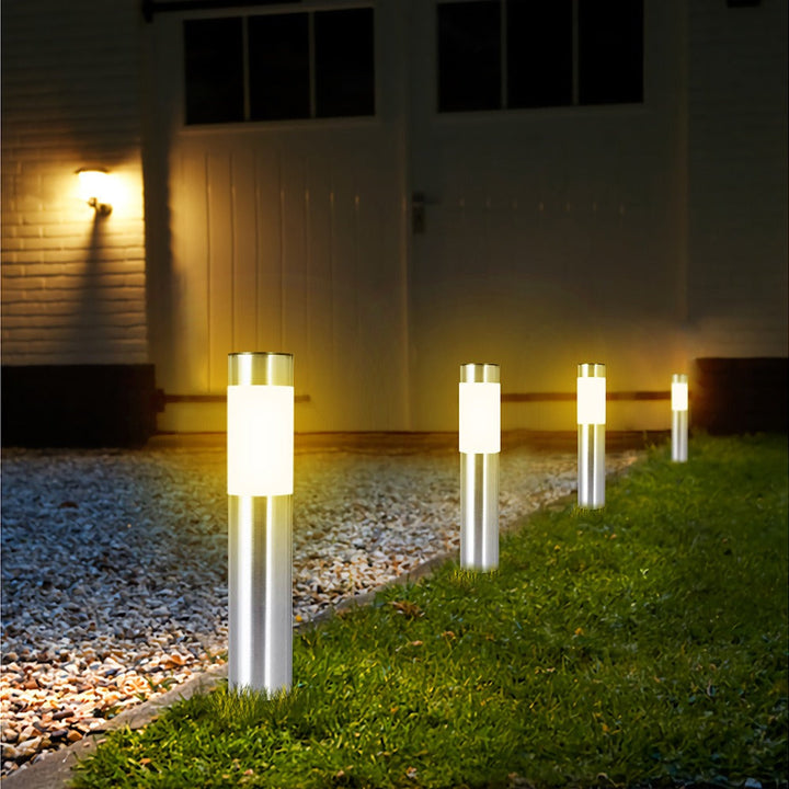 Energy-efficient waterproof solar lamp for paths and driveways