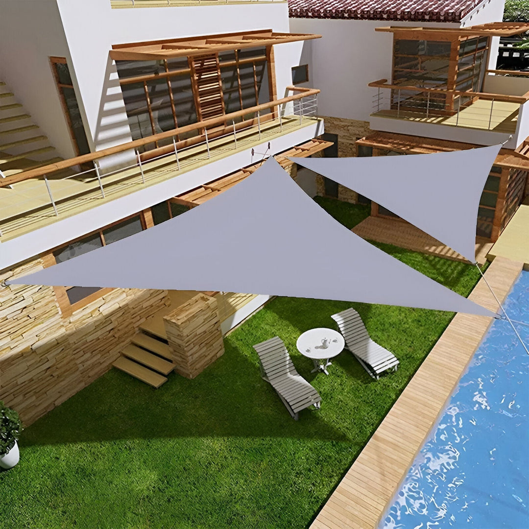 Waterproof triangular sunshade sail with UV protection – ideal for garden &amp; terrace