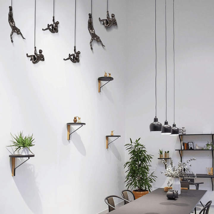 Wall Sculpture Climber – Inspiring 3D Decoration made of Resin &amp; Iron for Modern Home Design