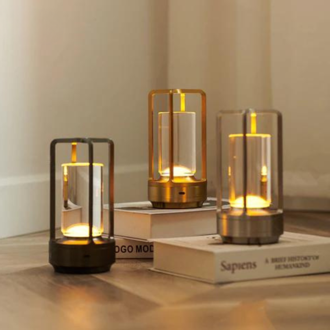 Rechargeable wireless LED table lamp with touch control