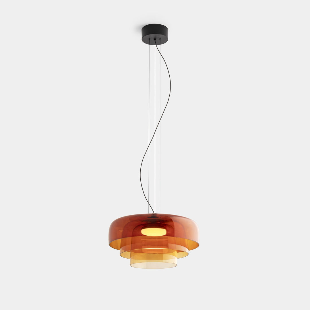 Moderne Pendelleuchte aus Glas & Metall – LED Hängeleuchte mit Warmlicht für Küche & Esszimmer