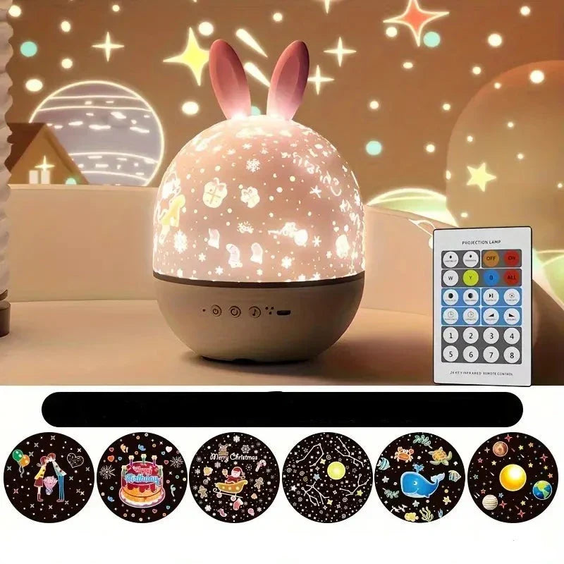 Sternenprojektor Nachtlampe für Kinder – dimmbar & sicher mit Musikfunktion