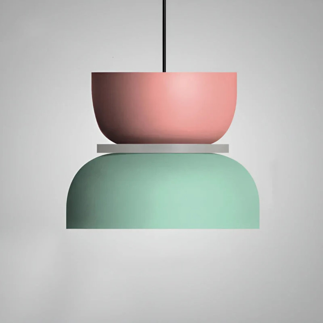 Farbige Macaron LED-Pendelleuchte