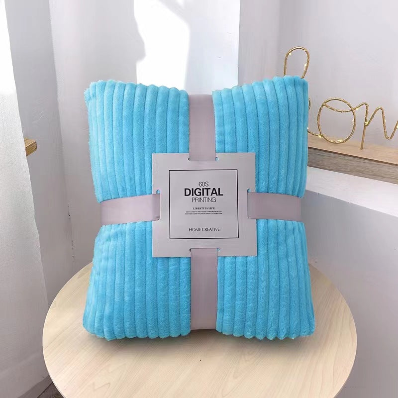 Fleece Kuscheldecke mit Ripp-Design
