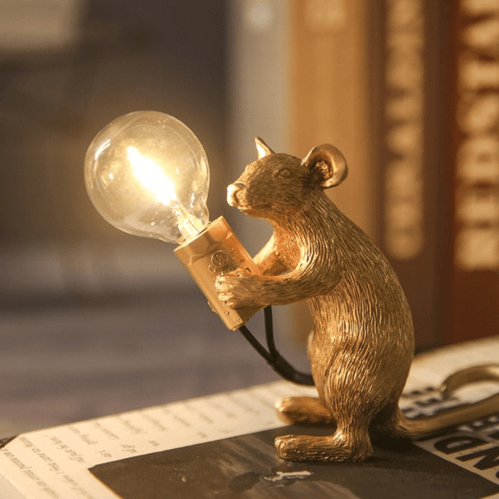 Dekorative Tischlampe im Mausdesign